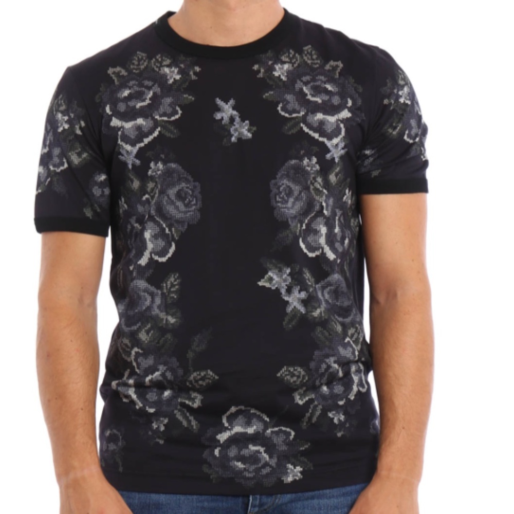 DOLCE & GABBANA Flower embroidery print T-shirt